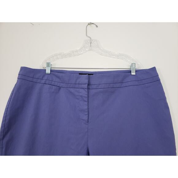 (Ma) Y2K Lane Bryant Woman Womens Plus Pants size 28 Capri Stretch Flare Lilac - Picture 2 of 6